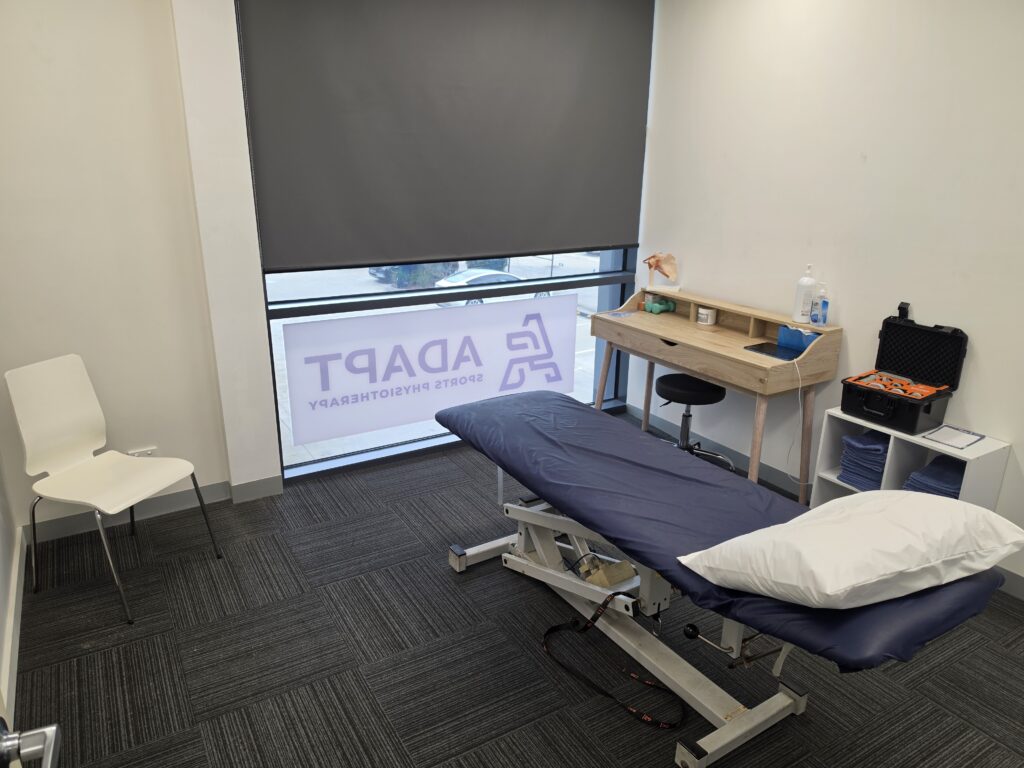 Treatment room at Adapt Sports Physiotherapy, Chirnside Park